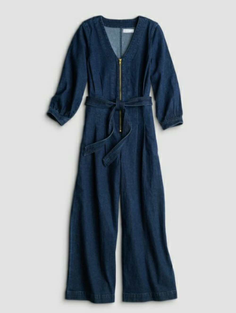 Jean Jumpsuit V Neck Zip Front Denim Nine West NWT 💙 RETAIL $70- - Picture 4 of 13